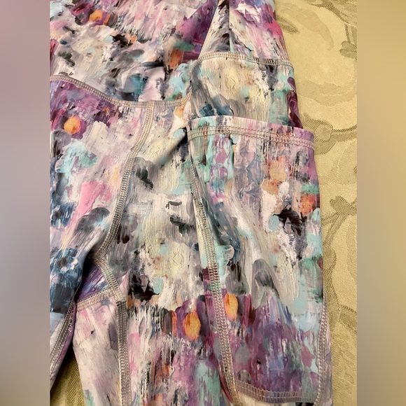 RBX Brush Stroke Paint Splatter Print Watercolor Colorful Leggings Sz S P SP - Picture 4 of 16